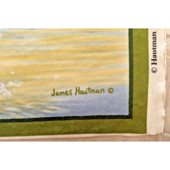 James Hautman 2005 Sewing Panel Fly Fishing Rainbow Trout Fleece 62" x 48" Craft - Picture 2 of 6